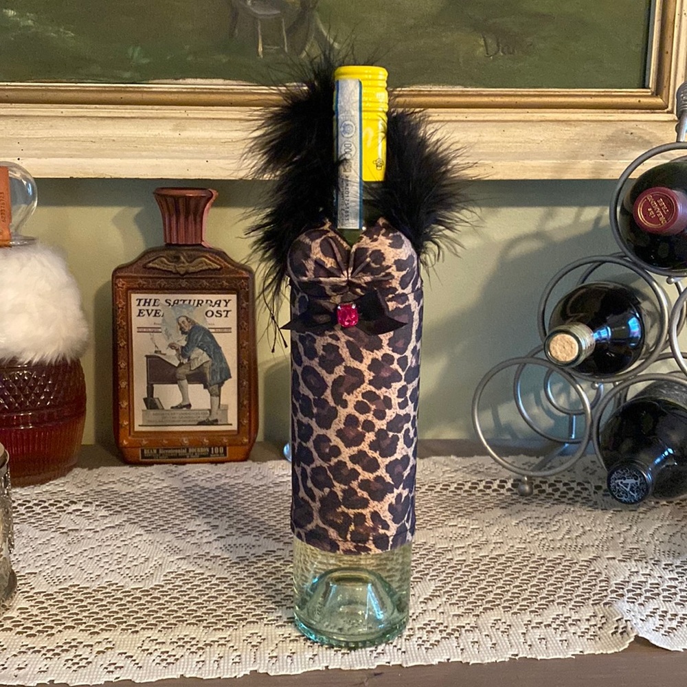 Decorative wine cover